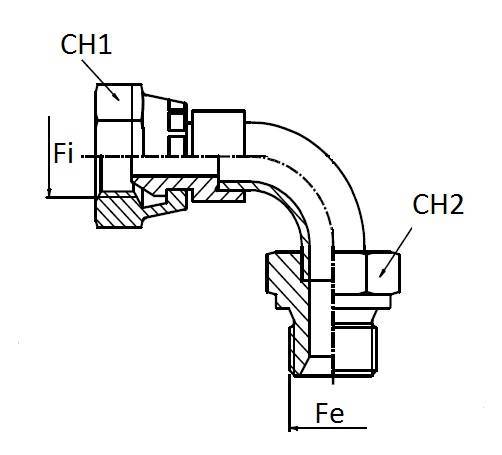 Specifikace - BSP REDUKCE SAMEC/SAMICE  90° 1/2" / 1/2"