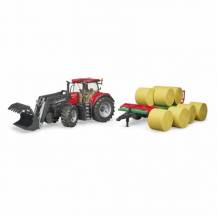 Obrázek k výrobku 81376 - Case IH Optum 300 CVX traktor s čelním nakladačem a přívěsem