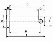 Obrázek k výrobku 55956 - Čep článku řetězu 12x50 mm