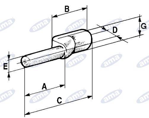 Specifikace - Čep pro zavěšení bočnice 8 mm