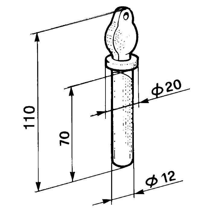 Obrázek k výrobku 36122 - Čep zavírání postranice 20 mm