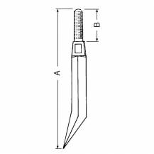 Obrázek k výrobku 10486 - Čtyřhranný hřeb pro rotační brány typu 8 360x70mm, 32x32