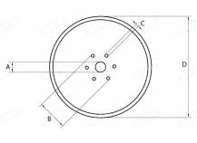 Obrázek k výrobku 56029 - disk hladký rovný Ø 450/6 mm