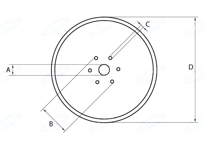 Obrázek k výrobku 26055 - disk hladký rovný Ø 500/6 mm