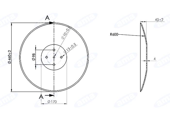 Obrázek k výrobku 71837 - Disk hladký vydutý Ø 460/4mm SKF