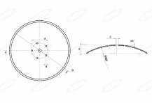 Obrázek k výrobku 58233 - Disk hladký vydutý Ø 610mm - 6mm tloušťka