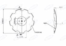 Obrázek k výrobku 61037 - Disk ozubený vydutý Ø 460/4mm SKF