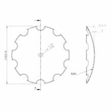 Obrázek k výrobku 61123 - Disk ozubený vydutý Ø 510/4mm