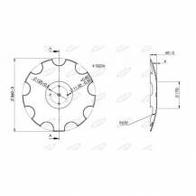 Obrázek k výrobku 62393 - Disk ozubený vydutý Ø 560/4mm LEMKEN