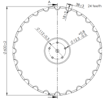Obrázek k výrobku 61029 - Disk ozubený vydutý Ø 600/6mm vhodný pro KVERNELAND