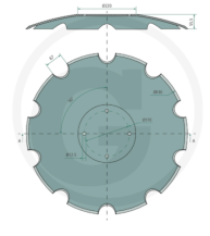 Obrázek k výrobku 63109 - Disk ozubený vydutý Ø 610/6mm vhodný pro AMAZONE