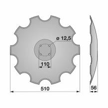 Obrázek k výrobku 24430 - Disk zubatý - 510 mm
