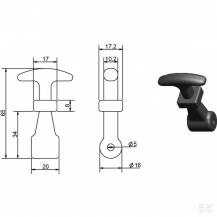 Obrázek k výrobku 102879 - Držák kapoty kompletní 65mm