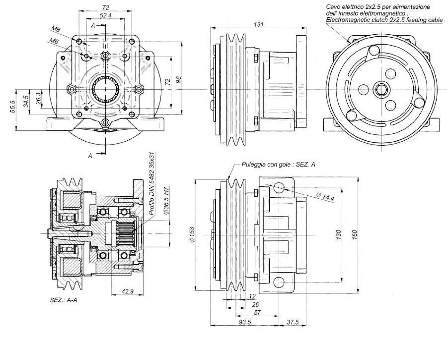 Specifikace - elektromagnetická spojka pohonu hydr. čerpadla GR 1-2