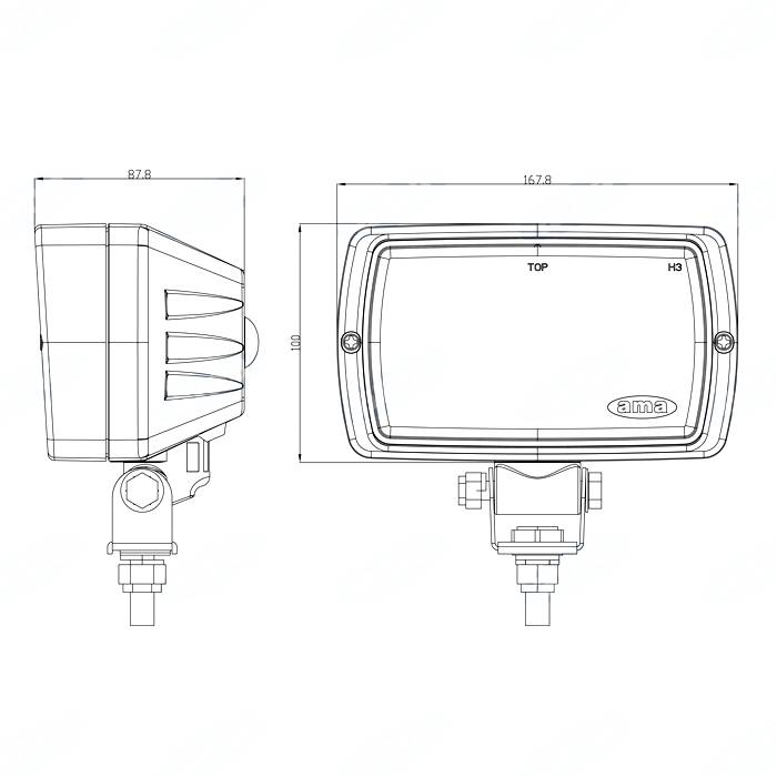 Obrázek k výrobku 34584 - Halogenové pracovní světlo 168x100mm s držadlem