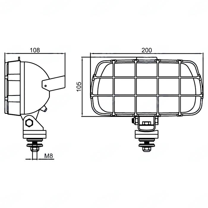 Obrázek k výrobku 34602 - Halogenové pracovní světlo 195x96mm, 12/24V