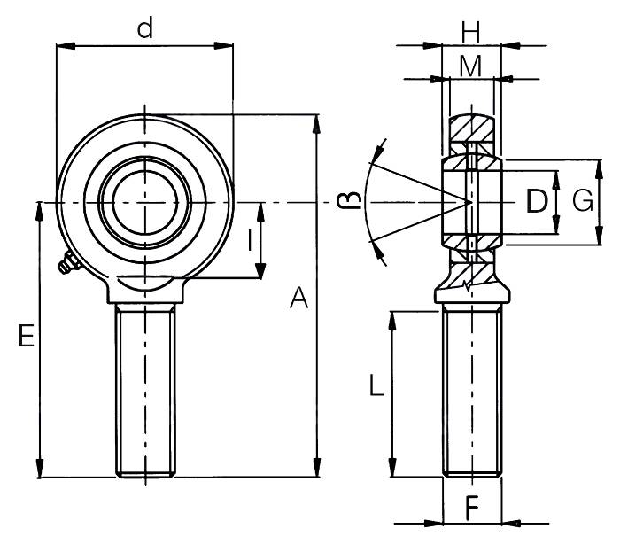 Obrázek k výrobku 22303 - hlava 10 mm s vnějším závitem  M10x1,5