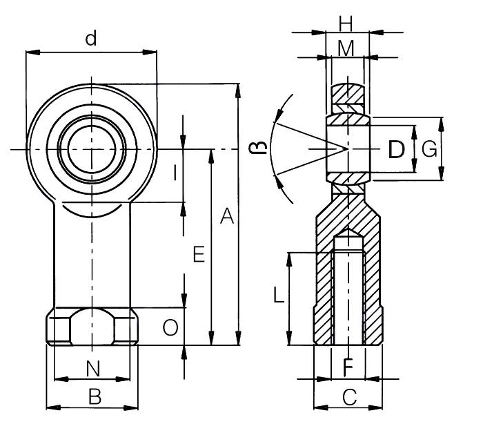 Obrázek k výrobku 22314 - hlava 10 mm s vnitřním závitem M10x1,5