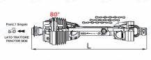 Obrázek k výrobku 60553 - Homokinetická kardanová hřídel single, 2 kat, 1000 mm