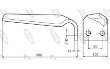 Obrázek k výrobku 56040 - Hřeb pravý 300x17x60mm