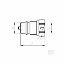 Obrázek k výrobku 28928 - Hydraulická rychlospojka 1/2" BSP s vnitřním závitem