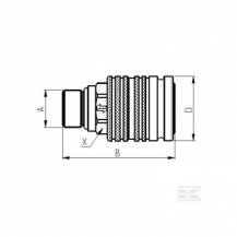 Obrázek k výrobku 28927 - Hydraulická rychlospojka Faster 1/2" - samice