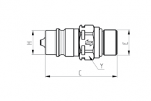 Obrázek k výrobku 54966 - Hydraulická rychlospojka Faster 14x1,5 - vnější závit