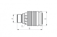 Obrázek k výrobku 54970 - Hydraulická rychlospojka Faster 14x1,5 - vnější závit - samice