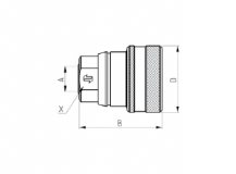 Obrázek k výrobku 54976 - Hydraulická rychlospojka Faster 18x1,5 pro brzdné válce - samice