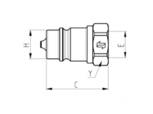 Obrázek k výrobku 55037 - Hydraulická rychlospojka Faster M 1" 1/4 - samec