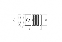 Obrázek k výrobku 54993 - Hydraulická rychlospojka Faster M1/2", ploché těsnění - samice