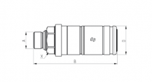 Obrázek k výrobku 54987 - Hydraulická rychlospojka Faster M1/2",připojení/odpojení pod tlakem - samice, O-kroužek