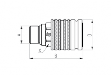 Obrázek k výrobku 54961 - Hydraulická rychlospojka Faster M1/2", push-pull - samice