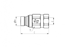 Obrázek k výrobku 54988 - Hydraulická rychlospojka Faster M1/4", ploché těsnění