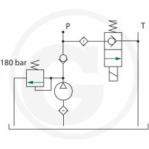 Obrázek k výrobku 124000 - Hydraulický agregát 12V-1,8kW-9,8