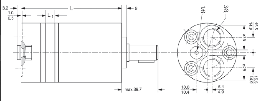 Specifikace - Hydraulický motor Danfoss OMM 20