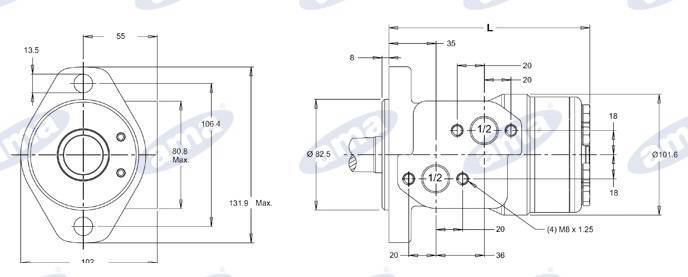 Specifikace - Hydraulický motor Danfoss WR200