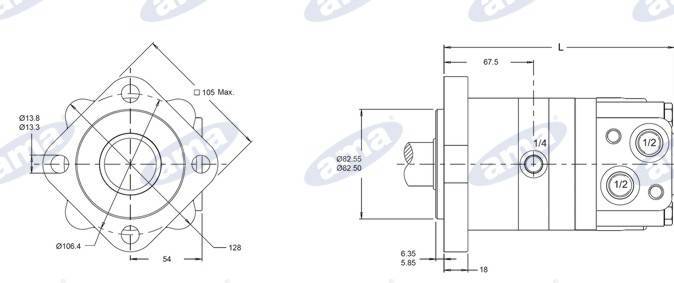 Specifikace - Hydraulický motor Danfoss WS100