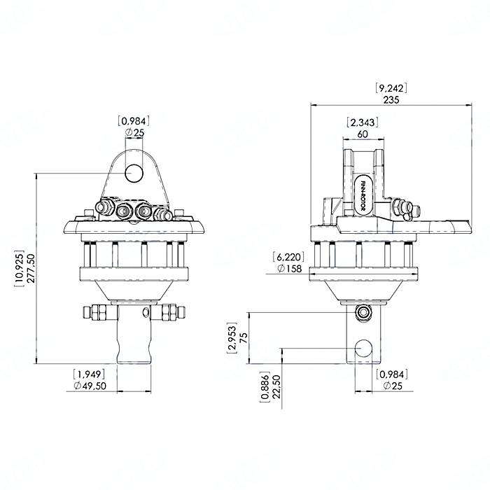 Obrázek k výrobku 24130 - Hydraulický rotátor 3,5 tun