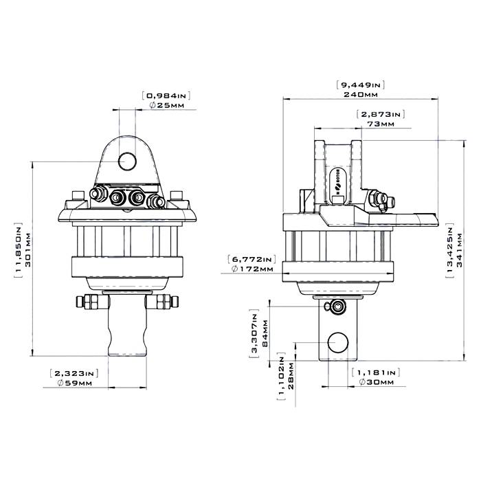 Obrázek k výrobku 24131 - Hydraulický rotátor 5 tun