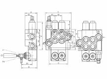 Obrázek k výrobku 30517 - Hydraulický rozvaděč jednopáčkový dvoučinný P40 s aretací v 1 poloze