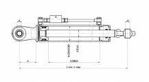 Obrázek k výrobku 57114 - Hydraulický třetí bod, 1. kategorie, 360 - 470 mm, OKO/OKO