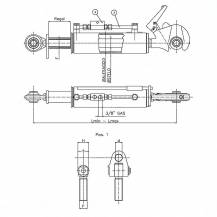 Obrázek k výrobku 57169 - Hydraulický třetí bod, 2. kategorie, délka 690/900, KLOUB/HÁK