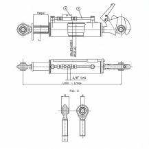 Obrázek k výrobku 57168 - Hydraulický třetí bod, 2. kategorie, délka 665/875, OKO/HÁK