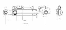 Obrázek k výrobku 45192 - Hydraulický třetí bod, 2. kategorie, délka 604-884 mm, HÁK/OKO