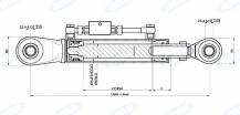 Obrázek k výrobku 57108 - Hydraulický třetí bod, 2. kategorie, délka 622 - 922 mm