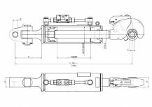 Obrázek k výrobku 60755 - Hydraulický třetí bod, 2. kategorie, 620/860mm, HÁK/KLOUB