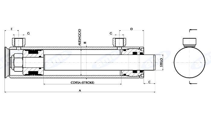 Obrázek k výrobku 21244 - Hydraulický válec bez konců