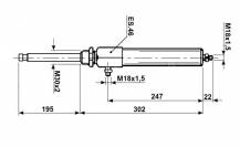 Obrázek k výrobku 14706 - Hydraulický válec – dvojčinný – s vnějším závitem MZ