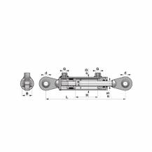 Hydraulický válec s kloubovou hlavou 1056 mm